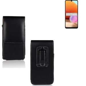 K-S-Trade Gürteltasche kompatibel mit Samsung Galaxy A32  Schutz-Hülle Handy-Hülle mit Magnetverschluss  Holster in schwarz