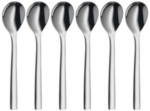 WMF Nuova Eierlöffel Set 6-teilig Cromargan Edelstahl poliert spülmaschinengeeignet, L 12 cm