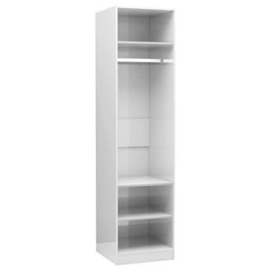 vidaXL Kleiderschrank Hochglanz-Weiß 50x50x200 cm Holzwerkstoff