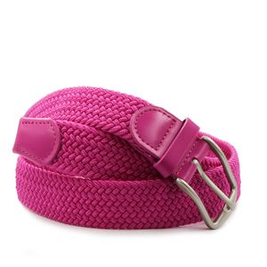Glamexx24 Uni Elastischer Ledergürtel Geflochtener Stretchgürtel Dehnbarer Leder Gürtel für Damen und Herren 90 bis 145 cm-Farbe: Pink -Größe: 115 cm