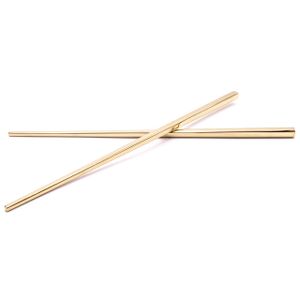 vhbw 1 Paar Essstäbchen - Chopsticks, Edelstahl, Gold