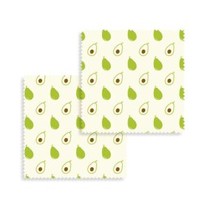 Bee's Wax - Bienenwachstuch Avocado 2er Set