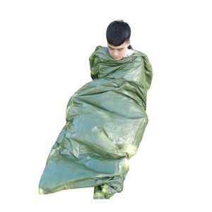 INF Schlafsack für den Notfall Olivgrün / Gelb 210 × 91 cm