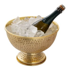 Flaschenkühler Weinkühler Metall ø 29 cm Sektkühler rund silber gold Eiskühler Champagnerkühler gold