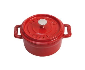 Staub Cocotte 22cm Cherry Red Okrúhly pekáč s vekom