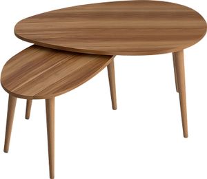 Kaffeetisch-Set LUANA Nussbaum