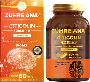 Zühre Ana | Citicolin-500 mg 60 tabletek zawiera witaminę B12