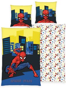 Herding Möbel Spiderman Bettwäsche, Renforcé, 200x135 + 80x80 cm Bettwäsche 100% Baumwolle Bettwäsche 135 x 200 cm