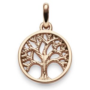 Anhänger Amulett Baum Lebensbaum aus 585 Gold Rotgold 23x14,5mm