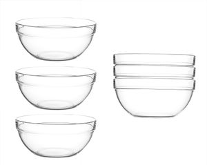 6er Set Dipschalen aus Glas 10cm - Glasschale, Dessertschalen, Snackschalen, Mini-Soßenschalen : 10 cm