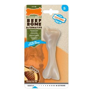 Beißring für Hunde Nylabone Beef Bone Welpen Größe S Thermoplastischer Kunststoff Rindfleisch