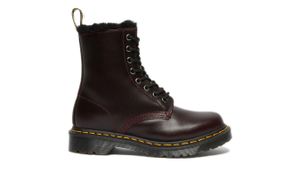 Dr. Martens 1460 Serena Faux Fur Lined Boots - Wine Red, 4