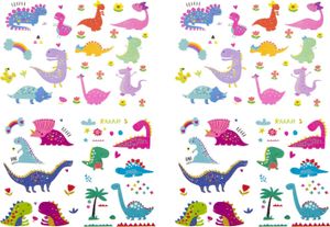 Oblique Unique Temporäre Klebetattoos Kinder Dinosaurier Tattoo Set - Dino Motive