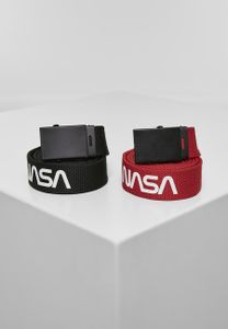Mr. Tee NASA Belt 2-Pack extra long black/red - UNI