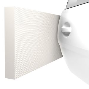 ATHLON TOOLS 4x MaxProtect Premium Garagen-Wandschutz selbstklebend - je 40 x 20 x 2,0 cm - Rammschutz Prallschutz Garagenpolster Türkantenschutz (Weiß)