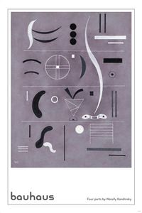 Bauhaus Poster Four Parts By.. Wassily Kandinsky 91,5 x 61 cm