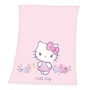 "Hello Kitty" Kuscheldecke / Fleecedecke / Decke, 100% Polyester, 130x160 cm