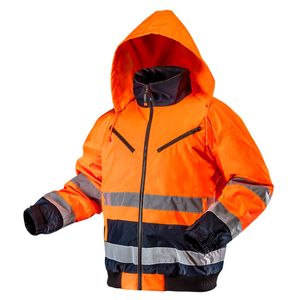 NEO TOOLS High Visibility Pro Hi-Vis Jacket - Jacke mit Reflektoren - Wasserdichte Isoliert – Color: Orange  -  Gr. 3XL