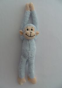 Plüschtier Affe 40 cm, hellblau, Hängeaffe Affen Hängeaffen Kuscheltiere Stofftiere Klettband