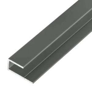 5, S-Polytec® Aluminium U-Profil 6mm Staubgrau RAL 7037 (1 Meter), Alu Abschlussprofil, Aluprofil für Vinyl-Boden und Aluverbundplatten Dibond