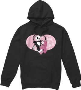 The Nightmare Before Christmas - Mikina s kapucňou "Love You To Death" pre mužov - Valentín TV4534 (L) (Black)