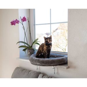 Kerbl Katzenbett am Fenster 55x35x10 cm Grau Kerbl Katzenbett am Fenster 55x35x10 cm Grau