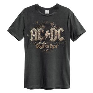 Amplified - "Rock Or Bust Tour Europe Dates" T-Shirt für Herren/Damen Unisex GD1486 (XL) (Holzkohle)