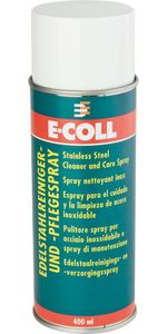 Edelstahlreiniger- und -pflegespray Spraydose 400ml E-COLL