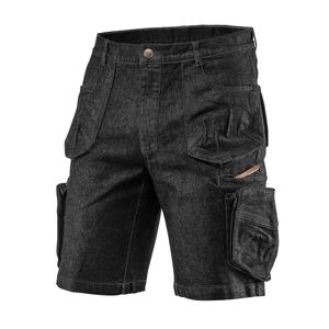 DENIM kurze Arbeitsshorts, schwarz, Größe M