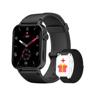 Blackview W10 Smartwatch herren Damen, Fitnessuhr, 1,69 Zoll, für Android iOS, Schwarz
