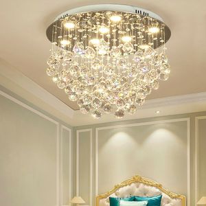 Kristall LED Kronleuchter Deckenleuchte Regentropfen 50 cm Schlafzimmer Lampe