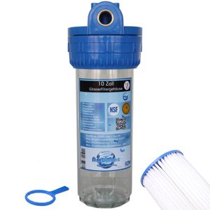 Hauswasserstation Wasserfilter 10 Zoll 1/2"IG Lamellenfilter Sand Rost filtern