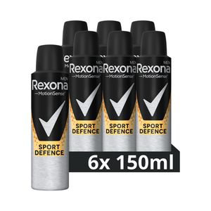 Rexona Men MotionSense Deo Spray Sport Defence Anti Transpirant mit 48 Stunden Schutz gegen Körpergeruch und Achselnässe 150 ml 6 Stück