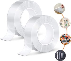 Doppelseitiges Klebeband Extra Stark 10M Nano Tape Transparent Klebebänder Rutschfest für Teppich Fotorahmen Küche