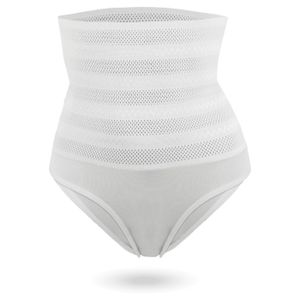 Figurformender Bodyshaper mit Bikini Slip ( Weiß / M ) Highwaist Miederhose mit Bauchweg Effekt - Shapewear Bodypants, bequemer Miederslip Hohe Taille