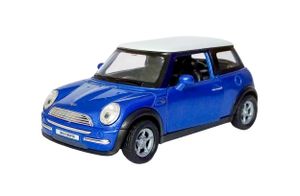 Mini Cooper 10cm Modellauto Metall Modell Auto Spielzeugauto Welly Fahrzeug Spielzeug Kinder Geschenk 08 (Blau)