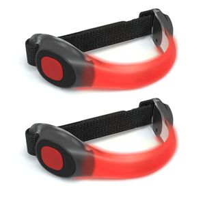 EAZY CASE 2 x LED Armband – Klettarmband, Leuchtarmband, bessere Sichtbarkeit beim Joggen, Laufen, Radfahren, Reflektor ideal für Kinder und Aktivitäten in der Dunkelheit, Rot