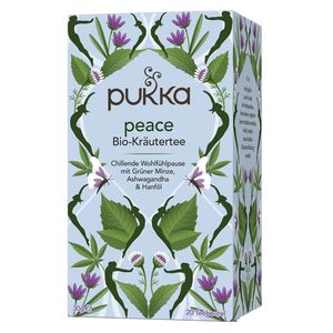 Pukka Peace, Kräutertee, 30 g, Ashwagandha, Hanf, Grüne Minze, CE, Papierschachtel