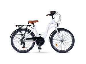 24' Zoll Alu City Bike Mädchen Fahrrad Kinderfahrrad Shimano 21 Gang Rh 41 cm