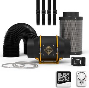 Premium Rohrventilator EC Motor leise 683m³/h 150mm Aktivkohlefilter komplettset Growbox Kit 6m Grow Abluft-Set Luftreinigung