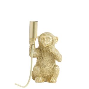 Light & Living - Tischleuchte Monkey - Gold - 13x12,5x23,5cm Tischlampe - Nachttischlampe, Wohnzimmer, Schlafzimmer