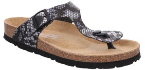 Rohde Damen Schuhe Clogs Pantoletten Zehentrenner Alba 5591, Größe:40 EU, Farbe:Silber