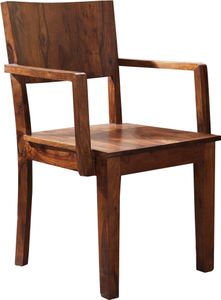 MASSIVMOEBEL24 Stuhl Sheesham 50,5x48,5x90 Sheesham life honey lackiert