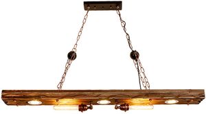 Metall Vintage Hängeleuchte  Pendelleuchte`Deckenlampe Pendel Decken Lampe Holz für Schlafzimmer Esszimmer Küche Wohnzimmer Bar Restaurant Hotel