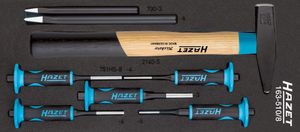HAZET 163-510/8 Juego de punzones para grupillas ∙ 392 mm x 172 mm ∙ Número de herramientas: 8