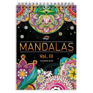 Colorya Mandala Malbuch für Erwachsene – Mandalas Vol. III - Entspannendes A4 Anti-Stress Malbuch – Spiral-Malbücher mit Künstlerpapier ohne Durchdrücken – Mandalas für Erwachsene