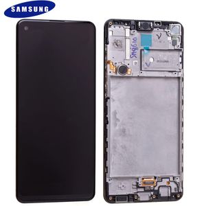 Originální Samsung Galaxy A21s 2020 A217F LCD displej Dotykový displej Digitizer Bildschirm (Service Pack) Black GH82-23089A / GH82-22988A