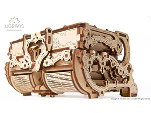 Ugears 3D Drewniane Puzzle Mechaniczne Antyczne Pudełko na Biżuterię