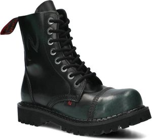 NAGABA Stahlkappenschuhe Damen Herren Stiefel 8H - Leder - Grün - Schwarz - 45