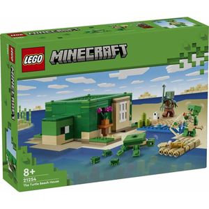 LEGO Minecraft Das Schildkrötenstrandhaus, Spielzeug-Haus mit Zubehör für Mädchen und Jungen ab 8 Jahren, Set mit Tieren und Figuren aus dem Videospiel, Geschenk für Gamer 21254